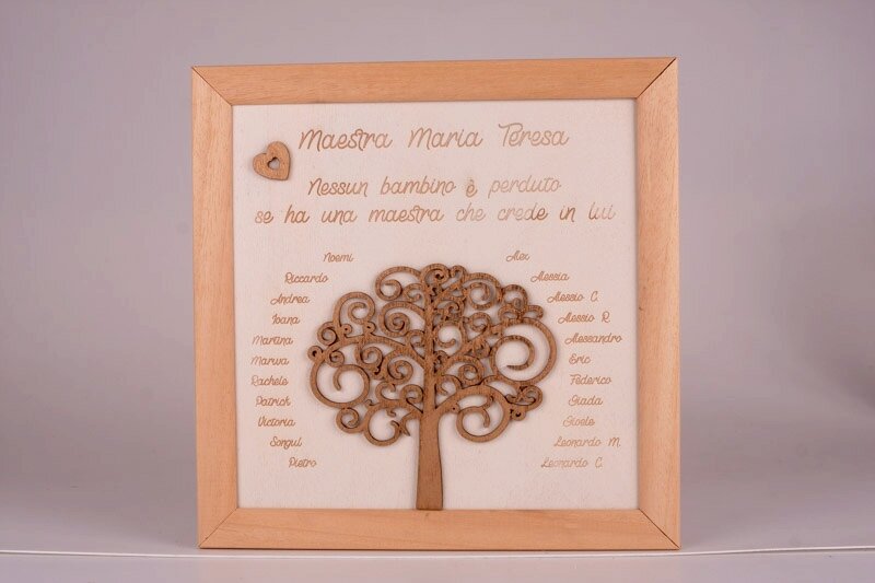 400.009 Quadro in legno personalizzato per maestre