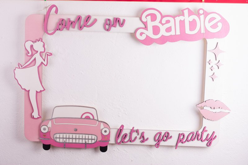 500-417-2 Cornice selfie Barbie in legno