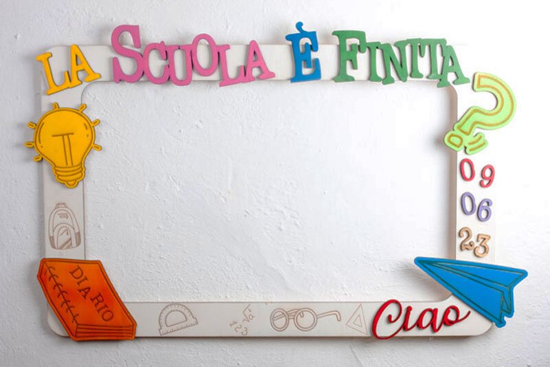 500-417-8 Cornice selfie Scuola in legno