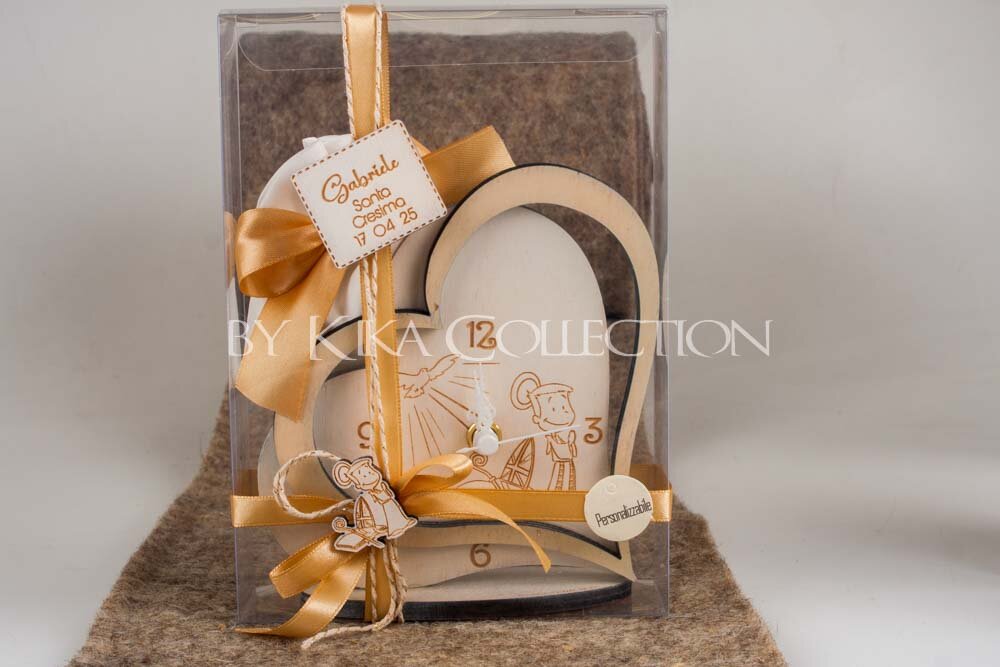 223-050C ANGELI Orologio personalizzabile cuore con astuccio e accessori