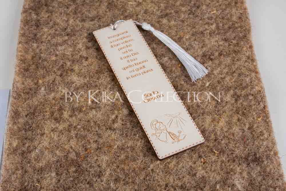 500-473-2 ANGELI Segnalibro legno personalizzabile Cresima