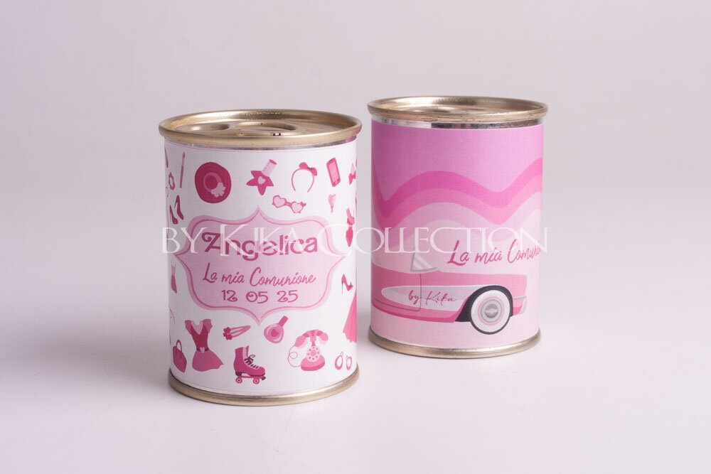 222-027 PINK Lattina con etichetta personalizzata