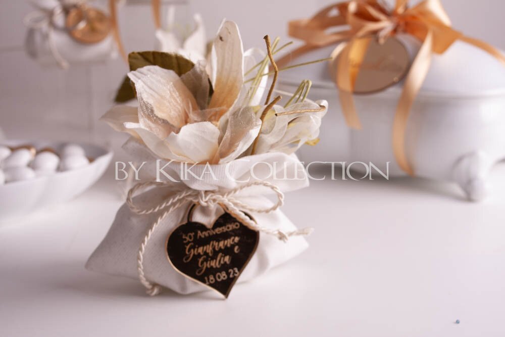 198-301-1 Sacchetto dritto magnolia con cuore