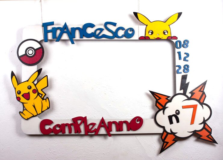 500-417-5 Cornice selfie Pokemon in legno